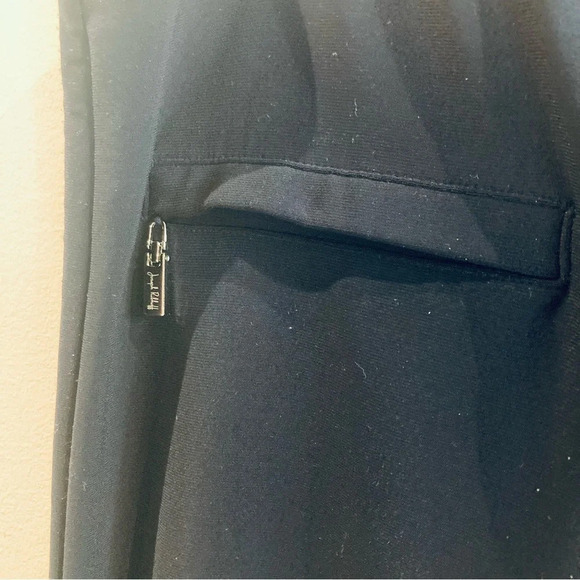 JOSEPH RIBKOFF Sz 14 Tapered  Soft Flowy Fabric Faux Zipper Pocket Trouser Pants - Picture 3 of 7